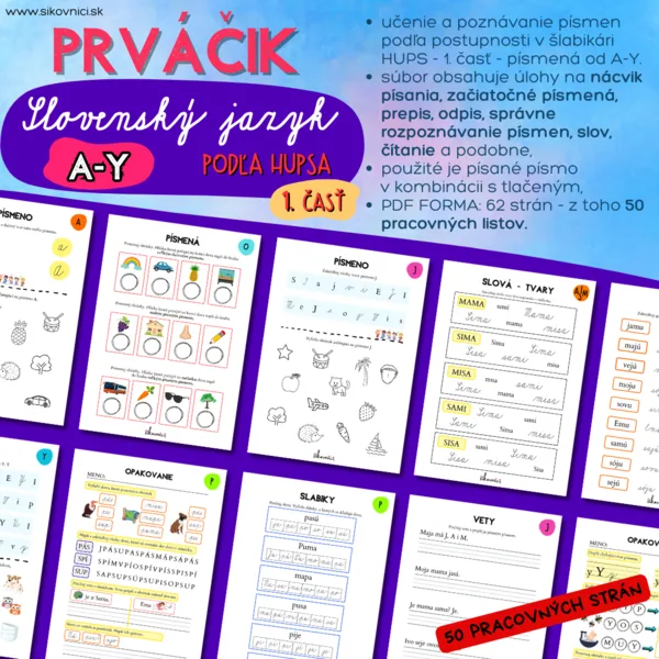 PRVÁČIK: SLOVENSKÝ JAZYK podľa HUPSA