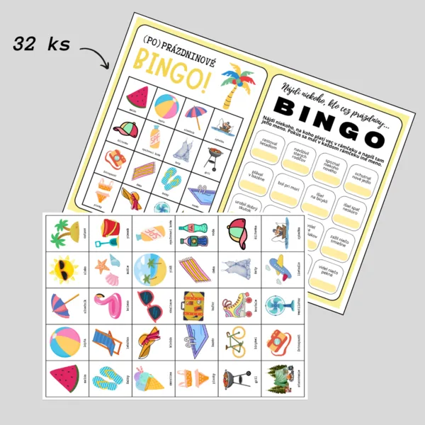 poprázdninové BINGO + Nájdi niekoho