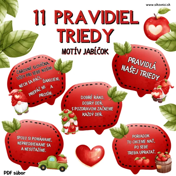 PRAVIDLÁ TRIEDY - JABĹČKA