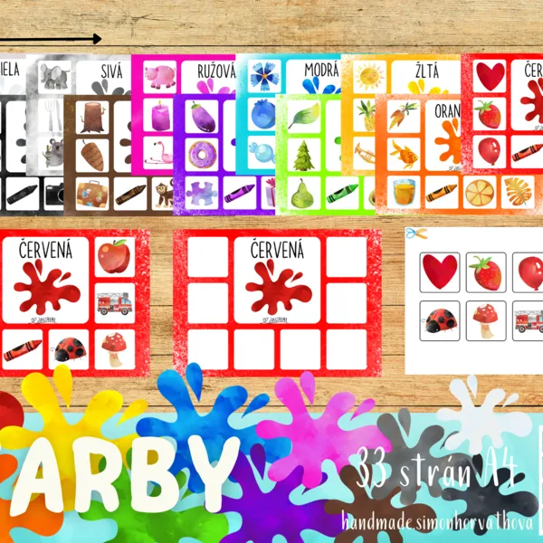 Farby, farebné plagáty, triedenie farieb