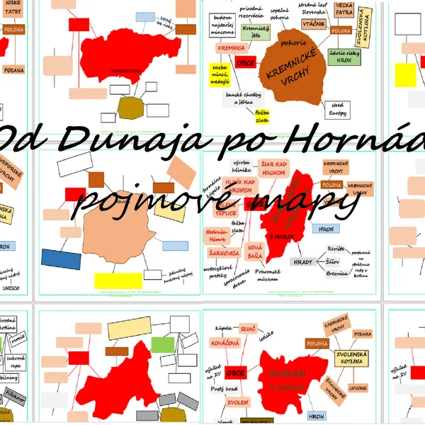 Od Dunaja po Hornád_Pojmová mapa+slepá mapa