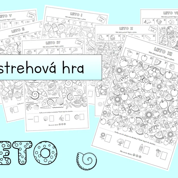 LETO postrehová hra /pracovné listy/