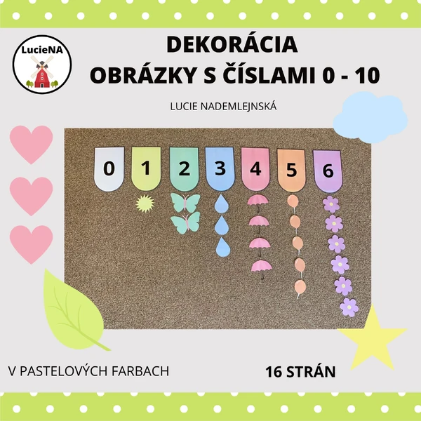 DEKORÁCIA - OBRÁZKY S ČÍSLAMI 0 - 10