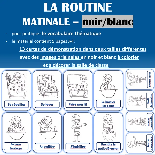 Ranná rutina - La Routine Matinale Noir/blanc