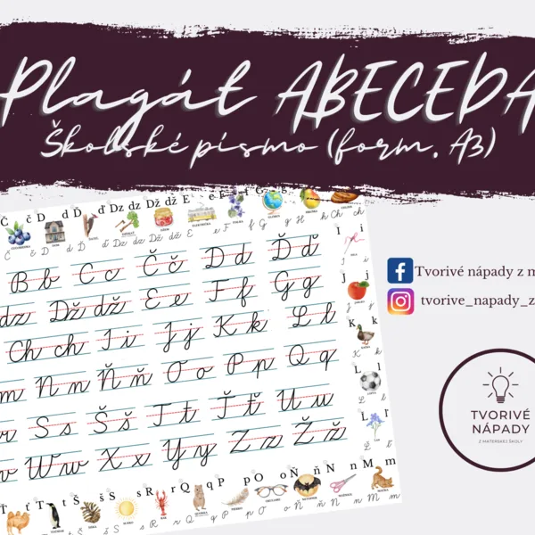Abeceda - Plagát A3 (Školské písmo)
