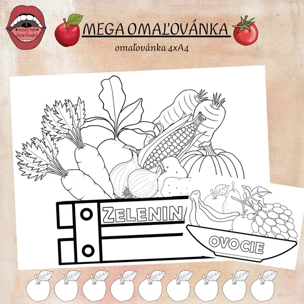 MEGA OMAĽOVÁNKA-OVOCIE A ZELENINA