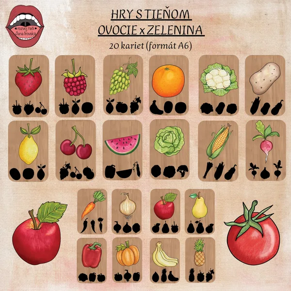 HRY S TIEŇOM-OVOCIE A ZELENINA 