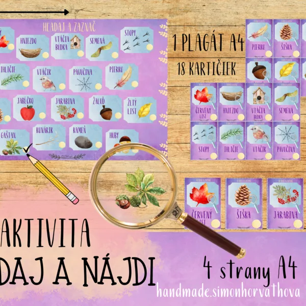 JESEŇ, HLADAJ A ZAZNAČ AKTIVITA