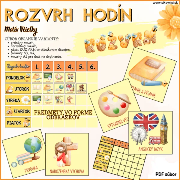 ROZVRH HODÍN (+OBRÁZKY) - MOTÍV VČIELOK