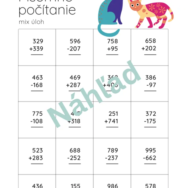 Písomné počítanie Matematika 4