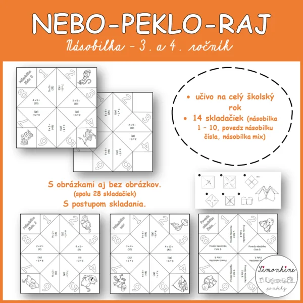 NEBO - PEKLO - RAJ - Násobilka