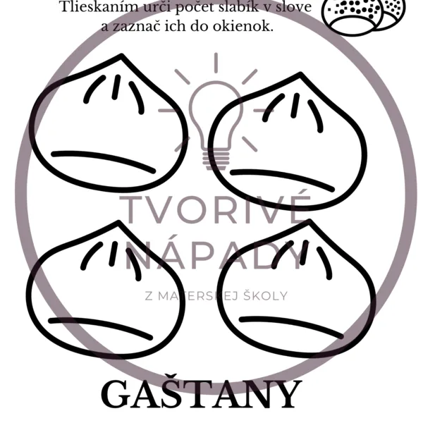Gaštany -pracovný list