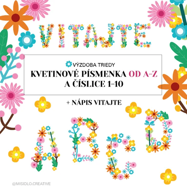 KVETINOVÉ PÍSMENKÁ A ČÍSLA, VITAJTE.