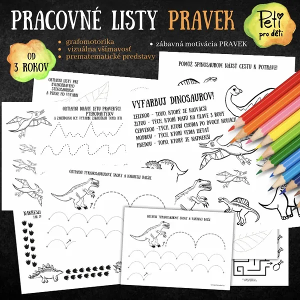 pracovné listy pravek