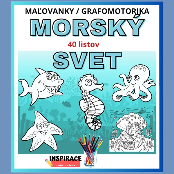 Omaľovánky🖍️ - MORSKÝ SVET🐚