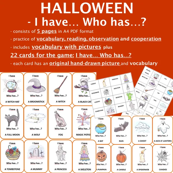 HALLOWEEN - I have... Who has...? in colour