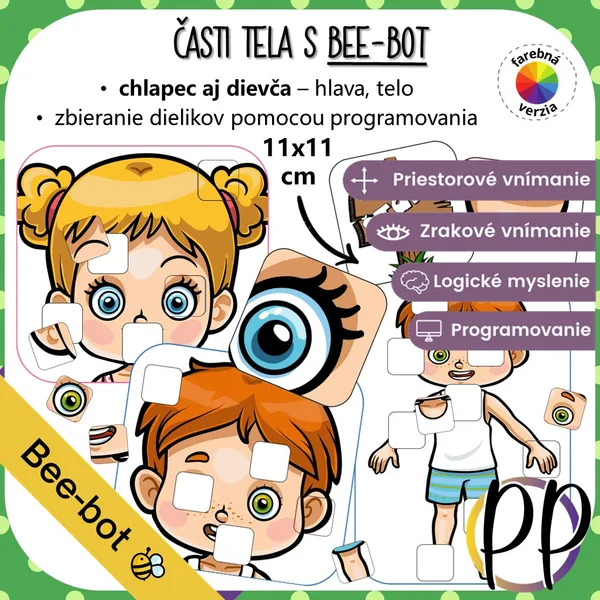 Časti tela s Bee-bot