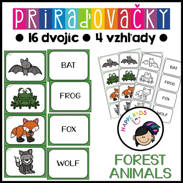 Priraďovačky - FOREST ANIMALS