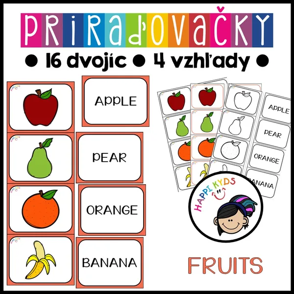 Priraďovačky - FRUITS