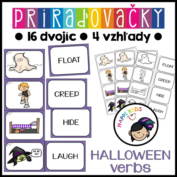 Priraďovačky - HALLOWEEN VERBS