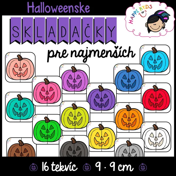 HALLOWEENSKE SKLADAČKY pre najmenších (FARBY)