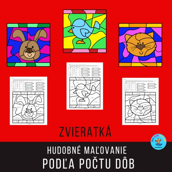 Hudobné maľovanie podľa počtu dôb - zvieratká