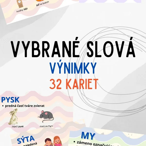 Vybrané slová - výnimky