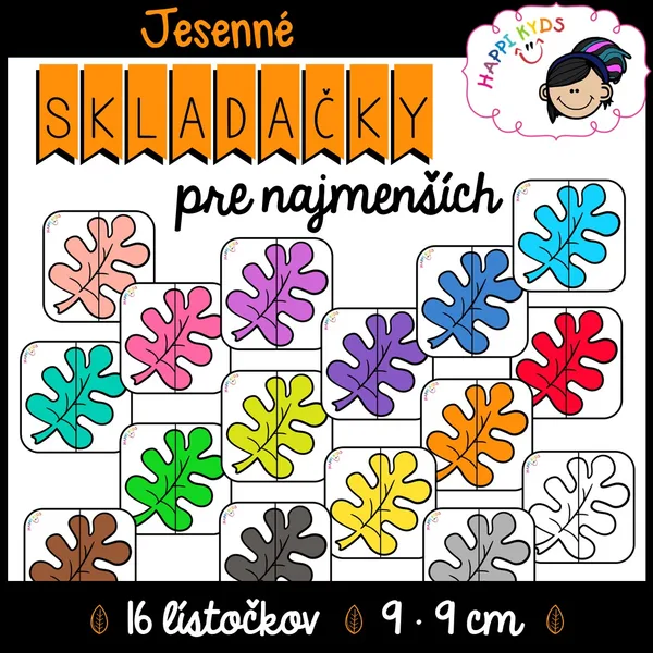 JESENNÉ SKLADAČKY pre najmenších (FARBY)