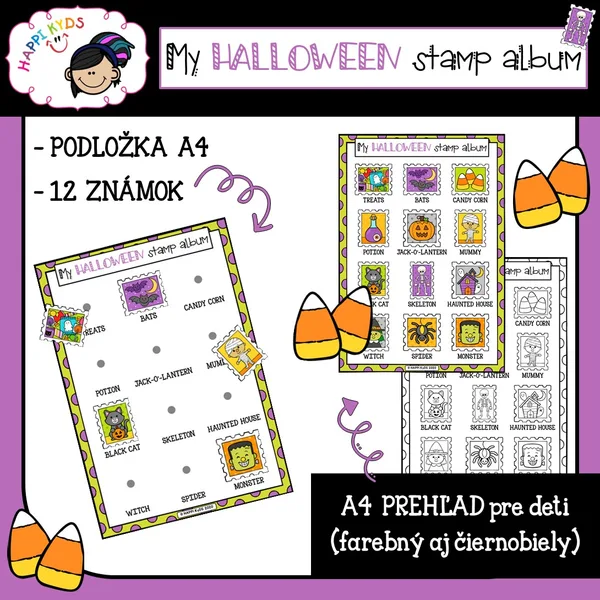 My HALLOWEEN stamp album - skladačka a obrázkový prehľad 