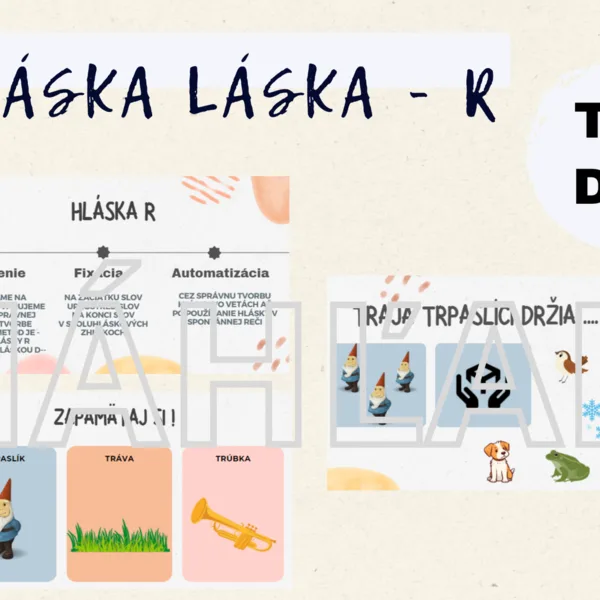 Hlásky Lásky - nácvik hlásky R v kombinácii tr,dr