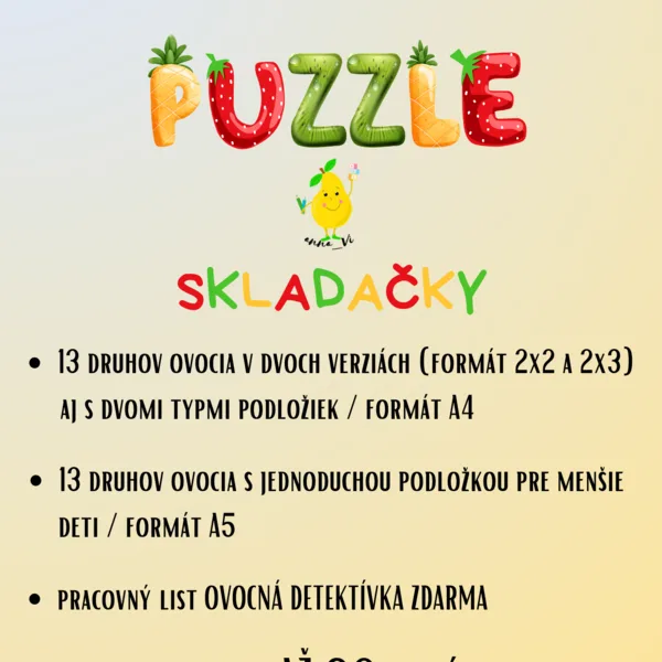 Ovocné puzzle skladačky