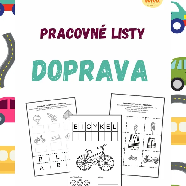 DOPRAVA - pracovné listy