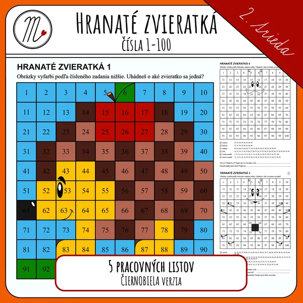 Hranaté zvieratká - čísla 1-100