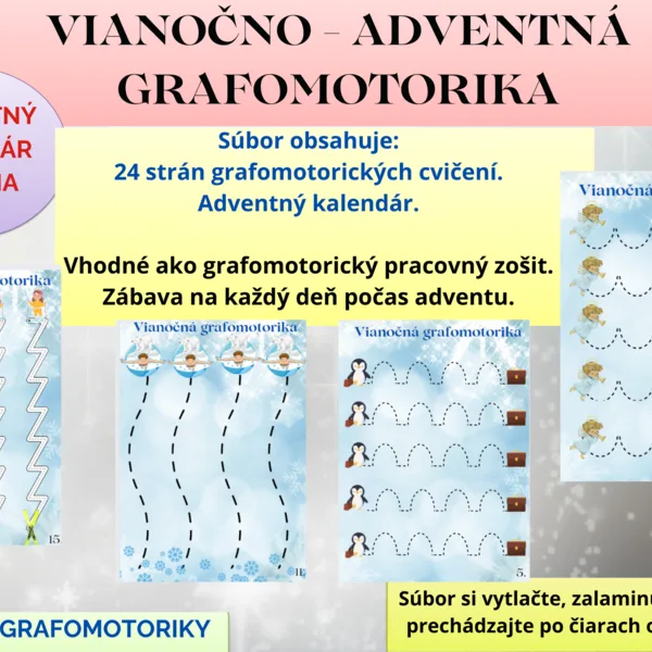 🎄🌬❄️ ADVENTNO - VIANOČNÁ GRAFOMOTORIKA🎄🌬❄️ 