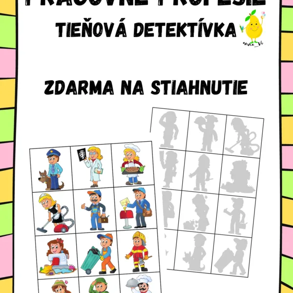 Pracovné profesie - tieňová detektívka