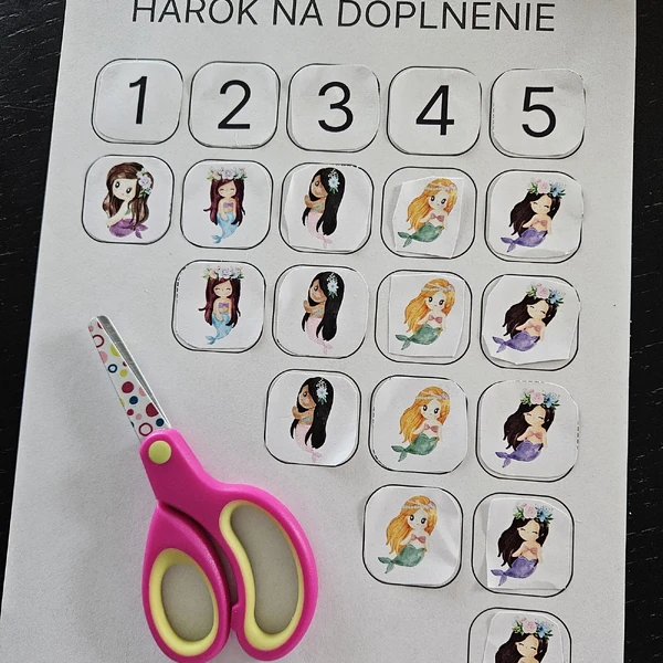 Morské panny – počítanie 1 – 5