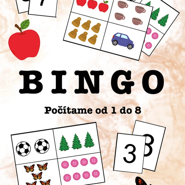 Bingo - počítame od 1 do 8