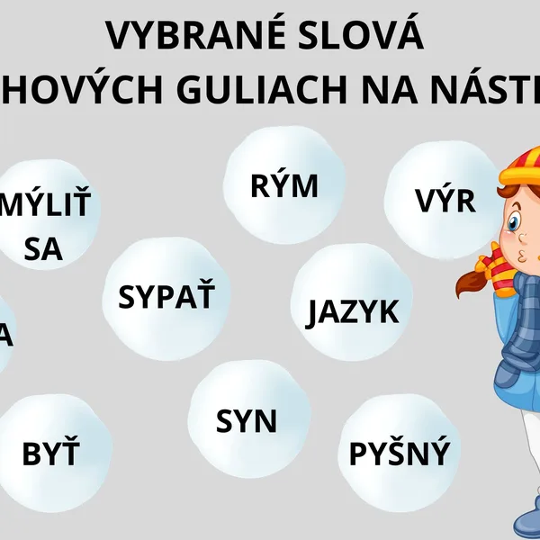 Vybrané slová - materiál na nástenku 