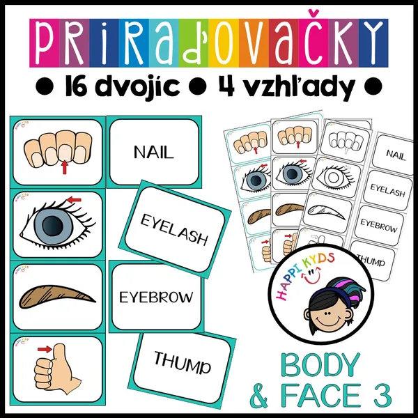 Priraďovačky - BODY & FACE 3