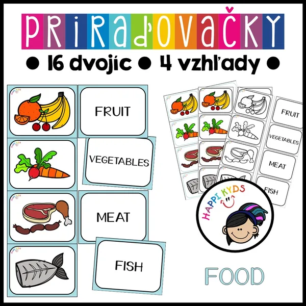 Priraďovačky - FOOD