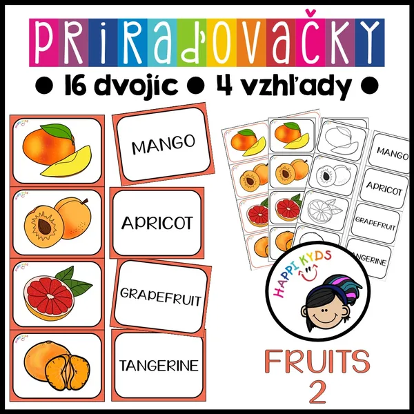 Priraďovačky - FRUITS 2