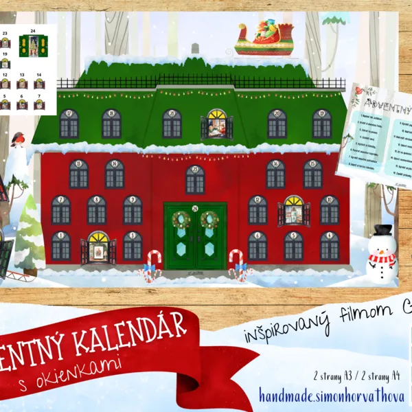 Adventný kalendár, VEĽKÝ ADVENTNÝ KALENDÁR A3, Vianočné aktivity, Vianoce, Vianočné sviatky