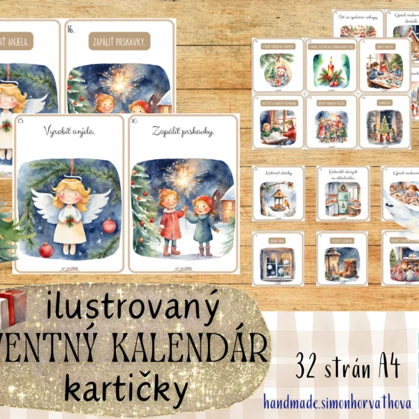 Ilustrovaný Adventný kalendár, Vianočné aktivity, Vianoce, Vianočné sviatky