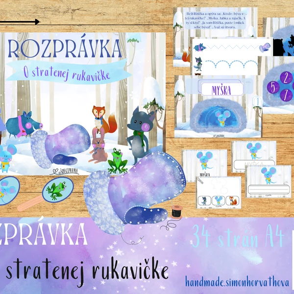 ROZPRÁVKA O STRATENEJ RUKAVIČKE, ZIMNÁ ROZPRÁVKA, RUKAVIČKA, ZVIERATKÁ V ZIME