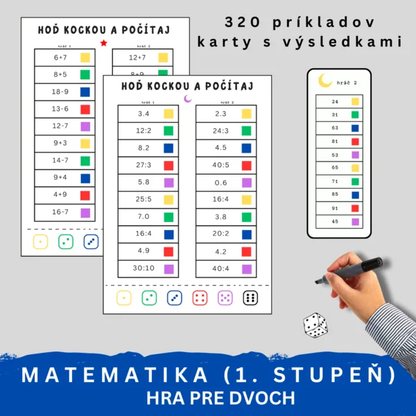 hoď kockou a počítaj 