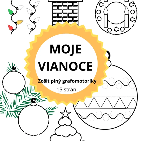 Moje Vianoce- zošit grafomotorika