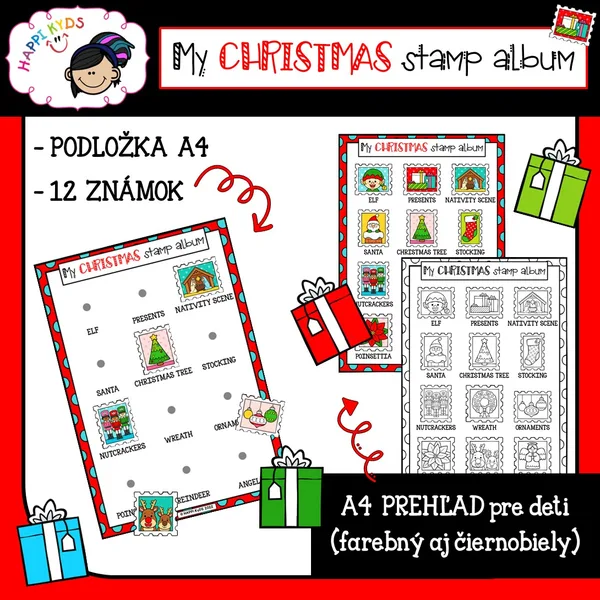 My CHRISTMAS stamp album - skladačka a obrázkový prehľad 