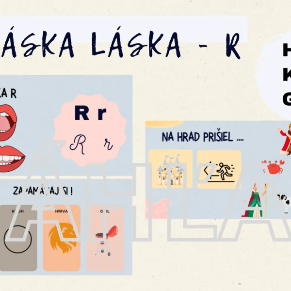 Hlásky Lásky - nácvik hlásky R v kombinácii hr,kr,gr