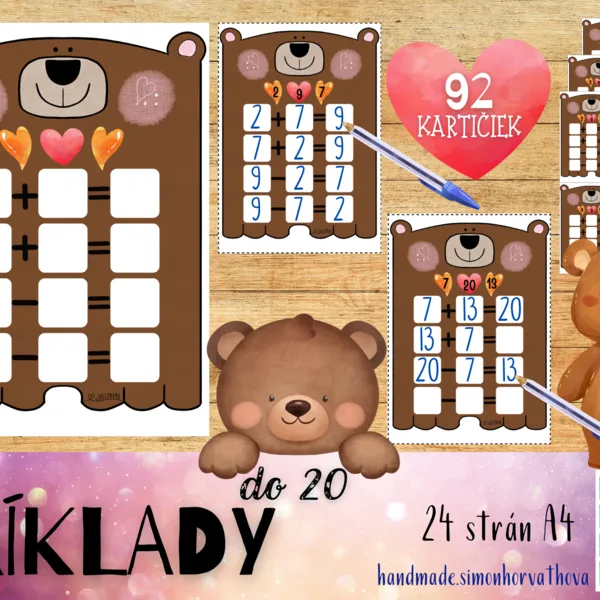 Príklady do 20, sčítanie a odčítanie, zábavná matematika