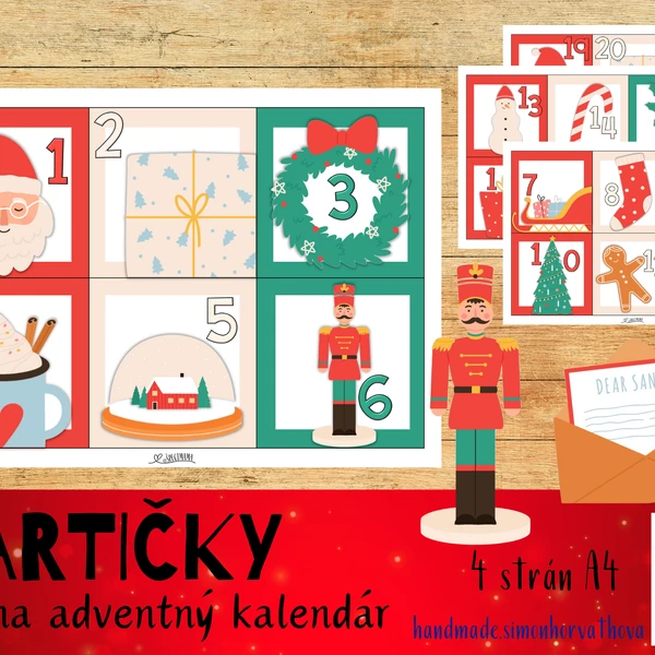 Kartičky na adventný kalendár